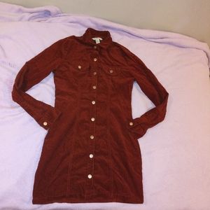 Rust button down Dress